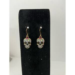 Colorful skeleton earrings